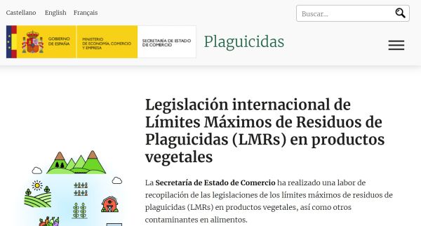 Legislación internacional de Límites Máximos de Residuos de Plaguicidas (LMRs) en productos vegetales