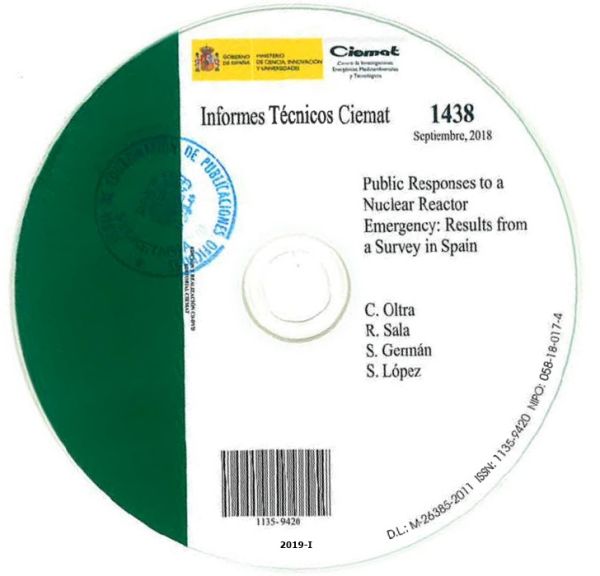 Public responses to a nuclear reactor emergency, results from a survey in Spain