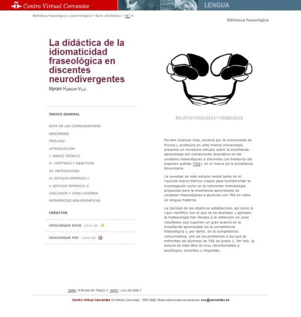 La didáctica de la idiomaticidad fraseológica en discentes neurodivergentes
