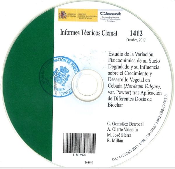 Estudio de la variación fisicoquímica de un suelo degradado y su influencia sobre el crecimiento y desarrollo vegetal en cebada (Hordeum vulgare, var. Pewter) tras aplicación de diferentes dosis de biochar
