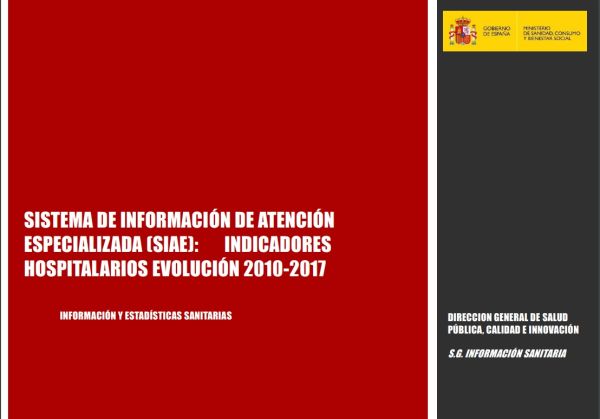 Estadística de centros sanitarios de atención especializada. Indicadores hospitalarios