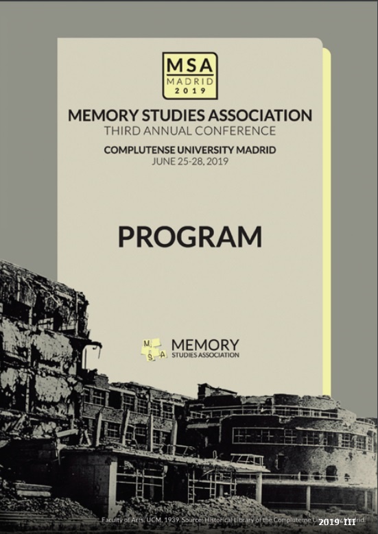 Memory Studies Association Third Annual Conference program