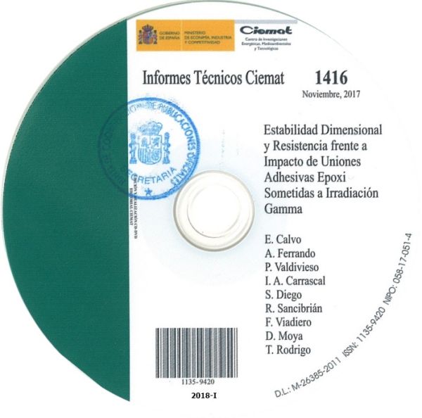 Estabilidad dimensional y resistencia frente a impacto de uniones adhesivas Epoxi sometidas a irradiación gamma