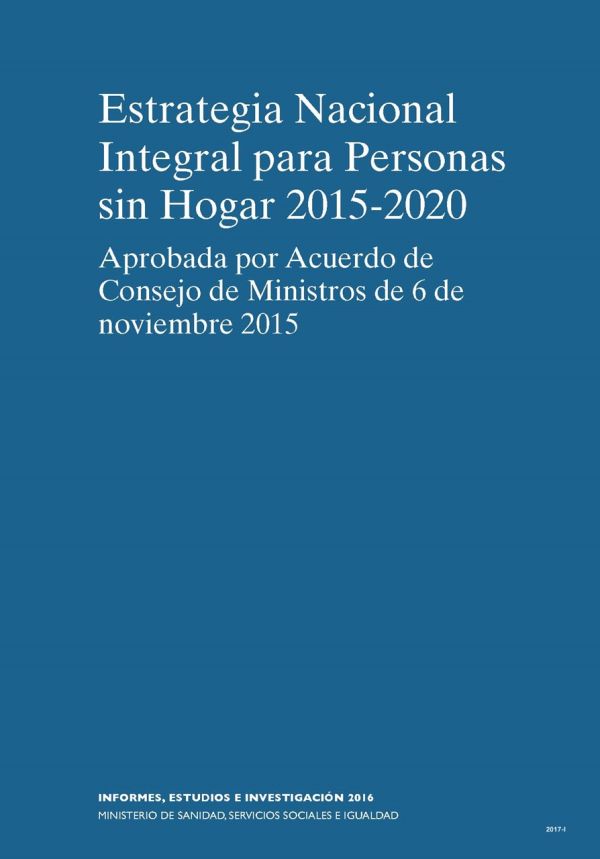 Estrategia nacional integral para personas sin hogar 2015-2020