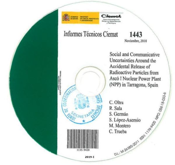 Social and communicative uncertainties around the accidental release of radioactive particles from Ascó I nuclear power plant (NPP) in Tarragona, Spain