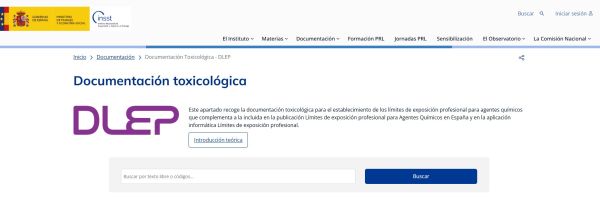DLEP: Documentación Límites de Exposición Profesional