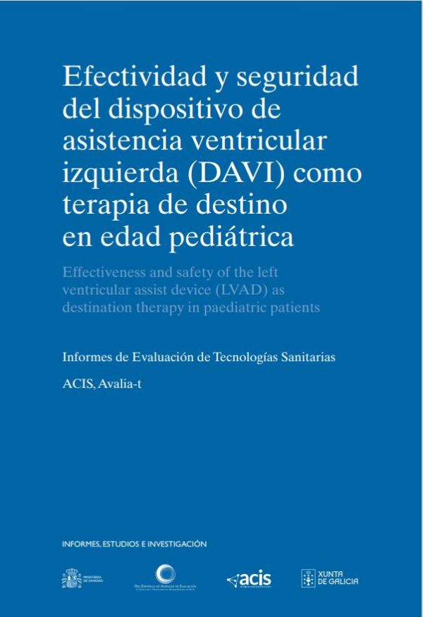 Efectividad y seguridad del dispositivo de asistencia ventricular izquierda (DAVI) como terapia de destino en edad pediátrica
