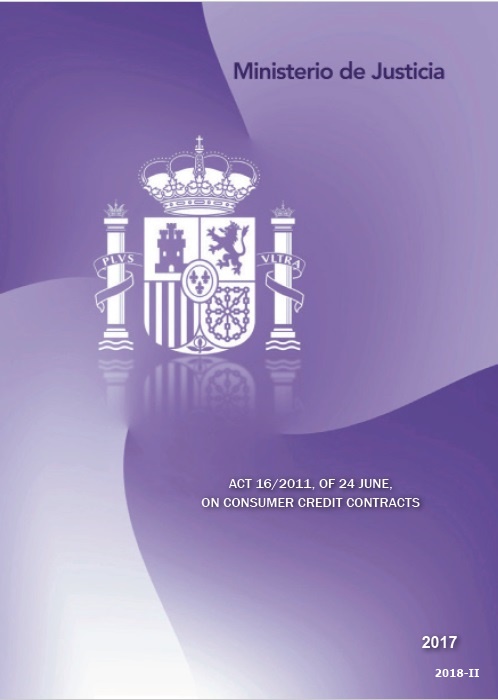 Act 16/2011, of 24 June, on consumer credit contracts