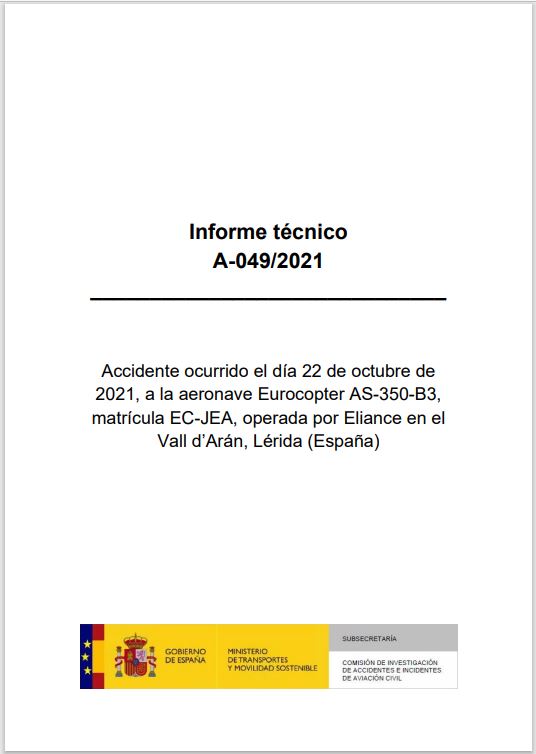 Informe técnico A-049/2021