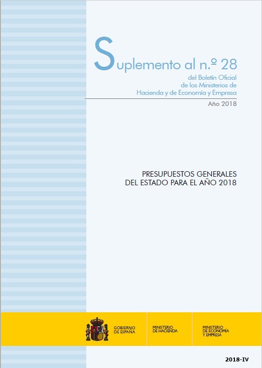 Presupuestos generales del Estado para el año 2018