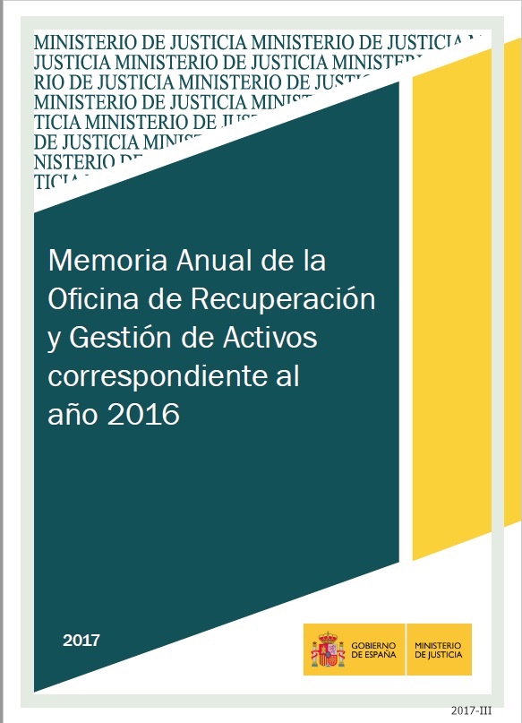 Memoria anual de la Oficina de Recuperación y Gestión de Activos correspondiente al año 2016