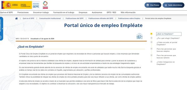 Portal único de empleo