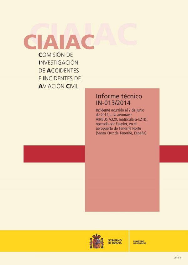 Informe técnico IN-013/2014