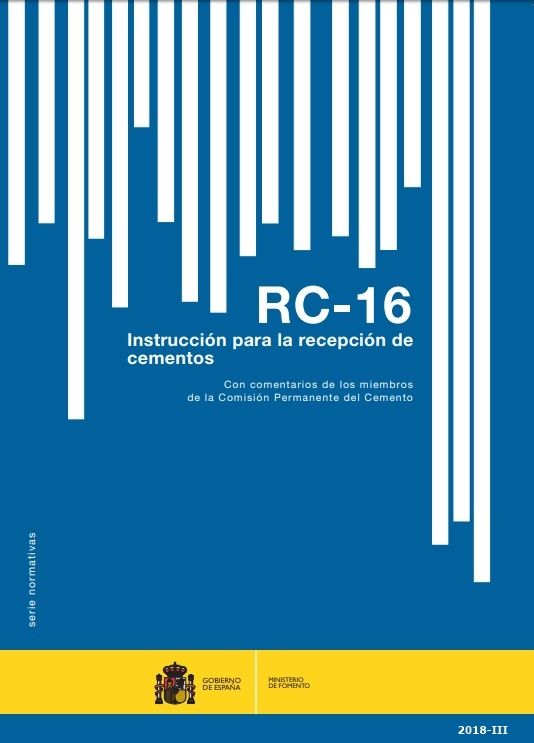 Instrucción para la recepción de cementos RC-16