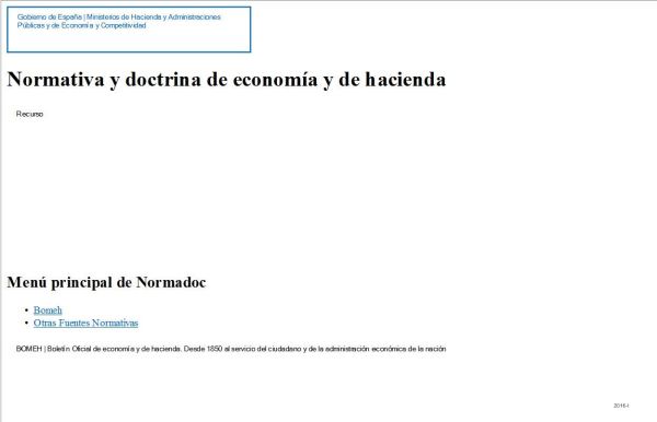 Boletín Normativo Diario de los Ministerios de Hacienda y Administraciones Públicas y de Economía y Competitividad