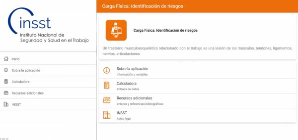 Carga física identificación