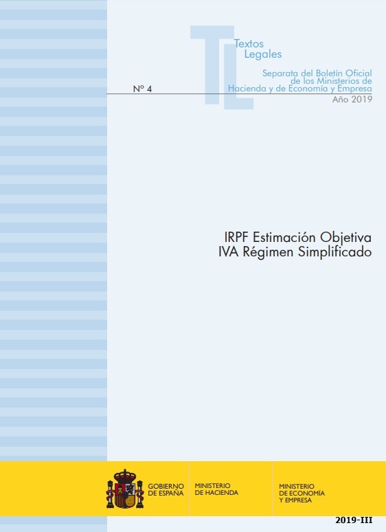 IRPF estimación objetiva. IVA régimen simplificado