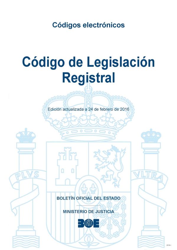 Código de legislación registral