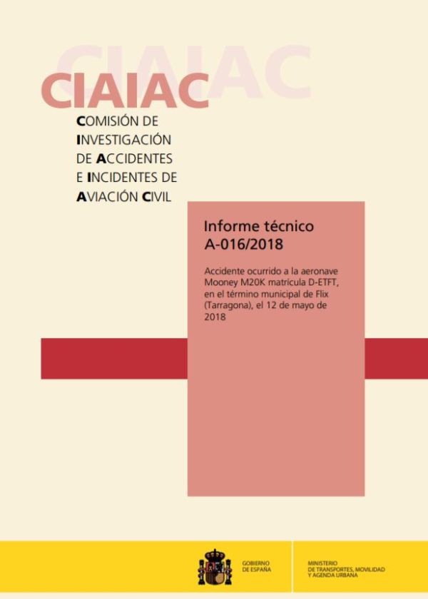 Informe técnico A-016/2018