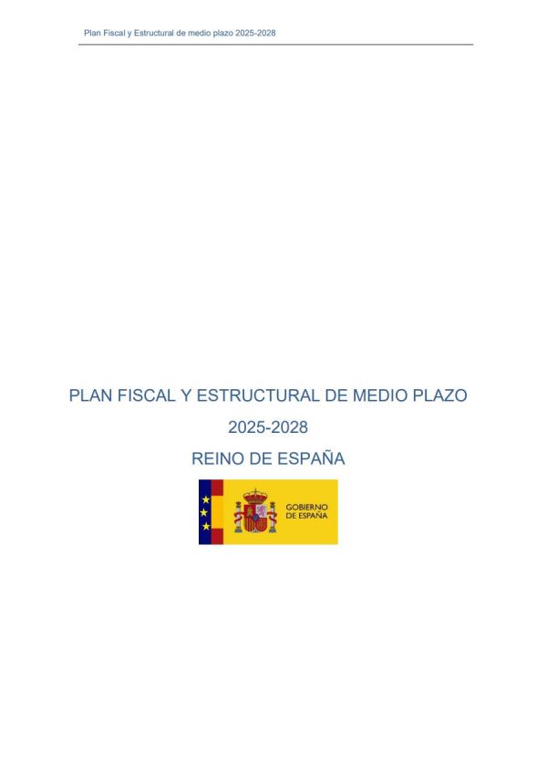 Plan fiscal y estructural de medio plazo 2025-2028