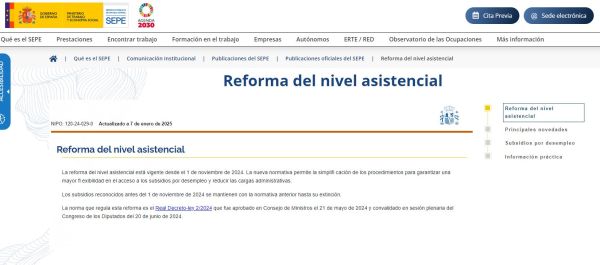 Reforma del nivel asistencial