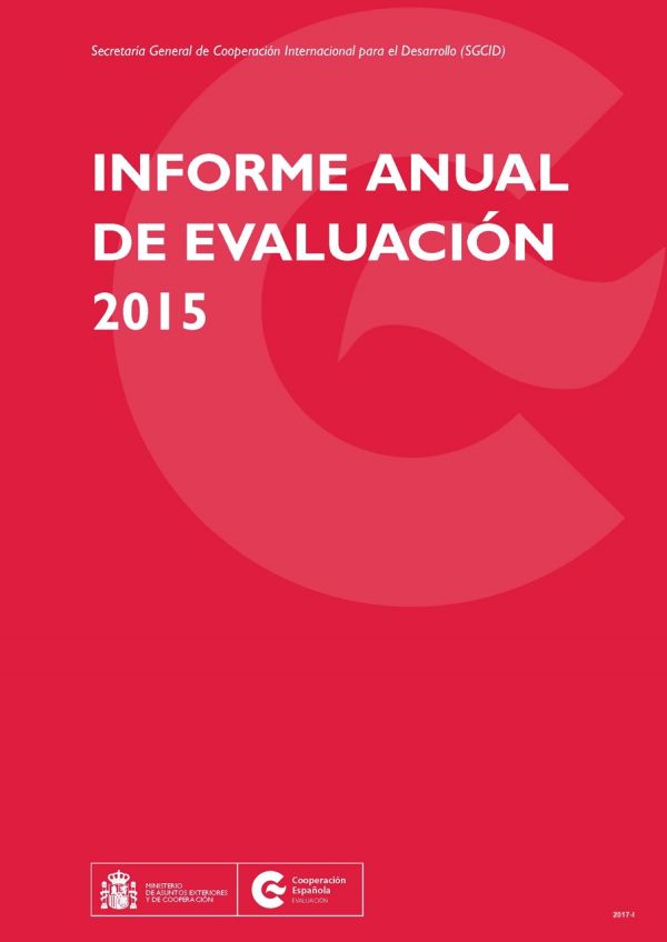 Informe anual de evaluación 2015