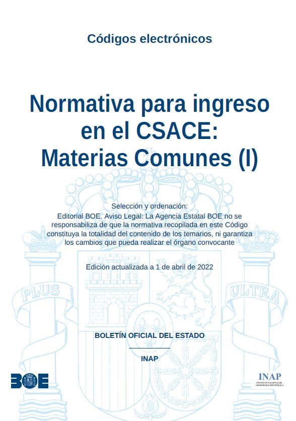 Normativa para ingreso en el CSACE