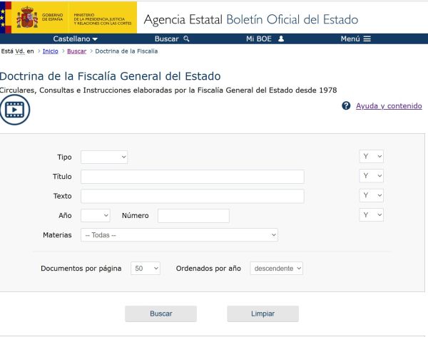 Doctrina de la Fiscalía General del Estado