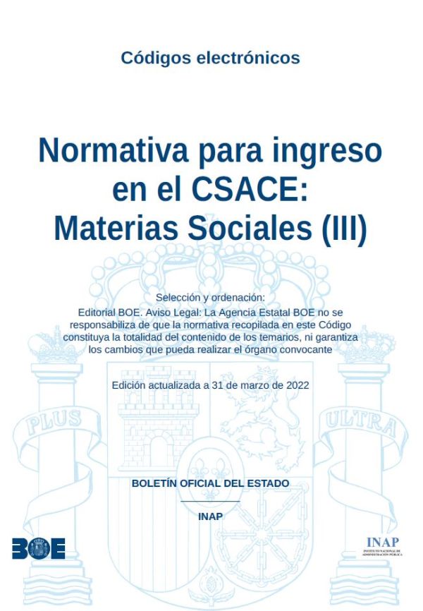 Normativa para ingreso en el CSACE