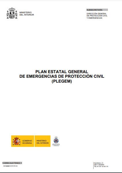 Plan estatal general de emergencias de protección civil (PLEGEM)