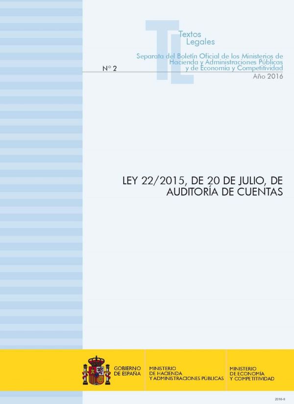 Ley 22/2015, de 20 de julio, de Auditoría de Cuentas