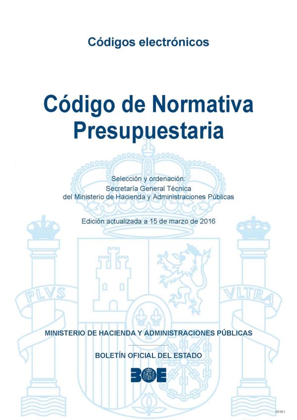 Código de normativa presupuestaria
