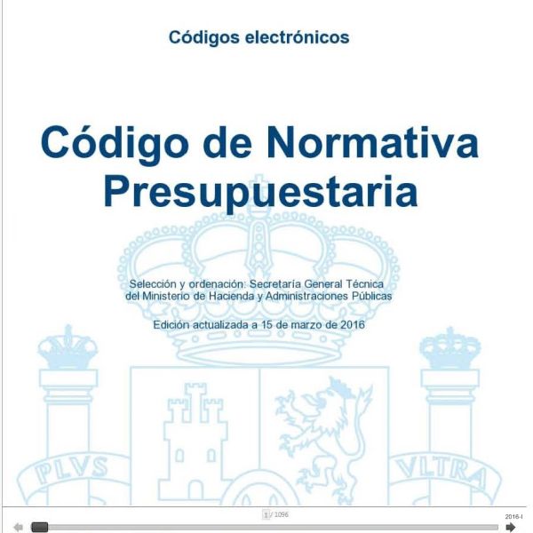 Código de normativa presupuestaria
