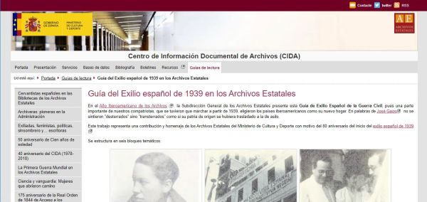 Guía del exilio español de 1939 en los archivos estatales