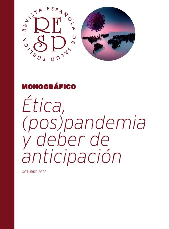 Monográfico de Ética, (pos)pandemia y deber de anticipación