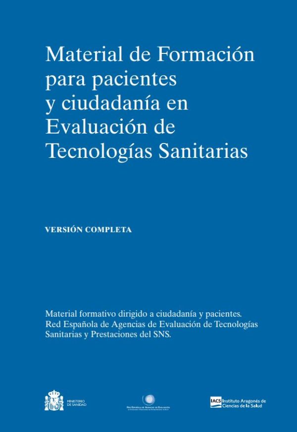Material de formación para pacientes y ciudadanía en evaluación de tecnologías sanitarias