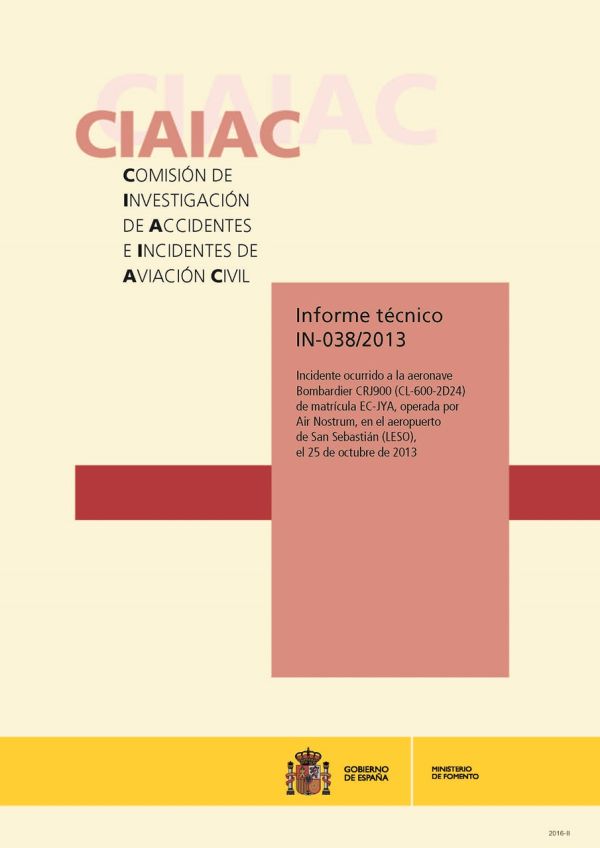 Informe técnico IN-038/2013