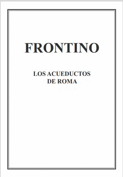 De aquaeductu urbis Romae