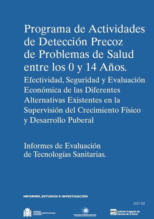 Programa de actividades de detección precoz de problemas de salud entre los 0 y 14 años