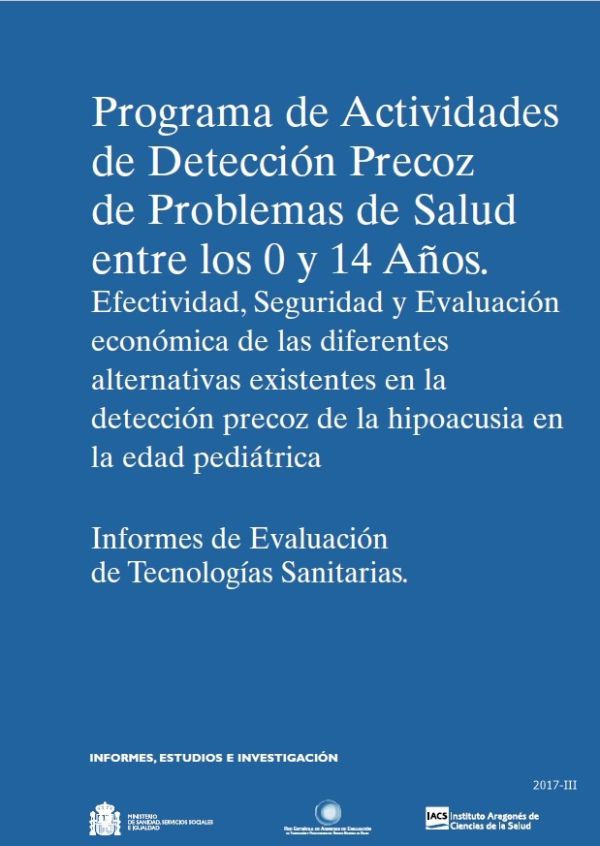 Programa de actividades de detección precoz de problemas de salud entre los 0 y 14 años