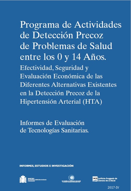 Programa de actividades de detección precoz de problemas de salud entre los 0 y 14 años