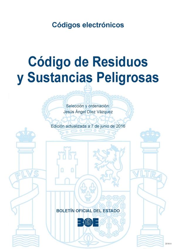 Código de residuos y sustancias peligrosas