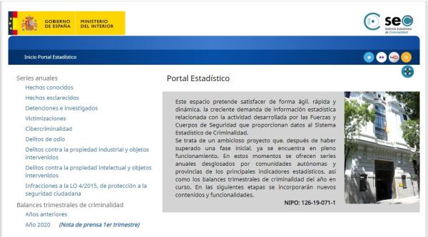 Portal estadístico de criminalidad