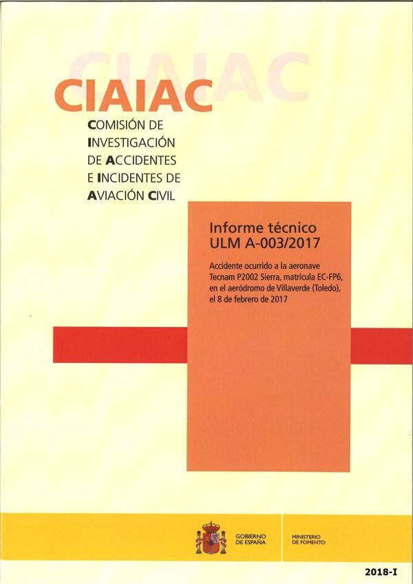 Informe técnico ULM A-003/2017
