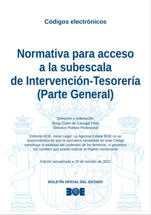 Normativa para acceso a la subescala de Intervención-Tesorería (Parte General)