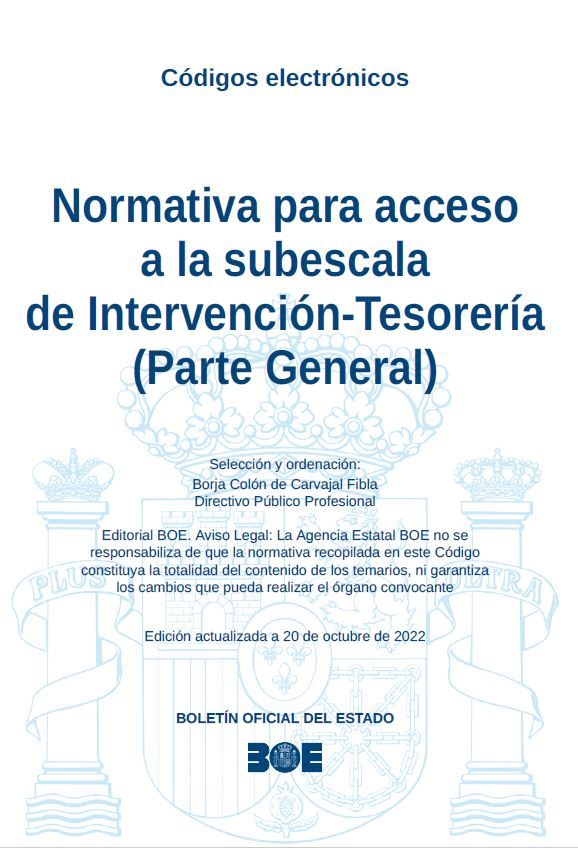 Normativa para acceso a la subescala de Intervención-Tesorería (Parte General)