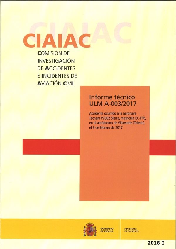 Informe técnico ULM A-003/2017