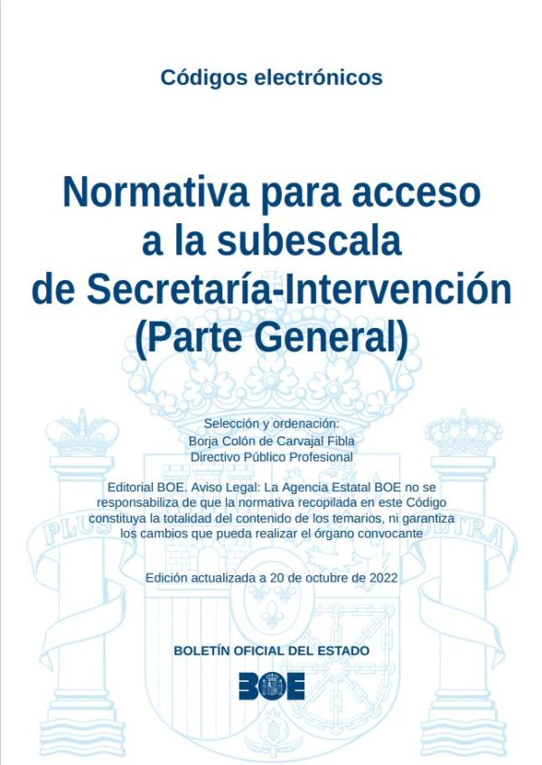 Normativa para acceso a la subescala de Secretaría-Intervención (Parte General)