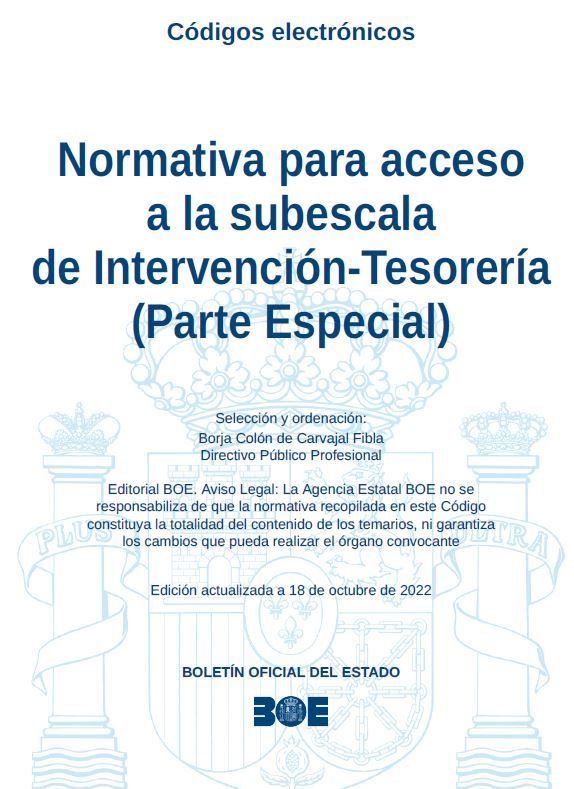 Normativa para acceso a la subescala de Intervención-Tesorería (Parte Especial)