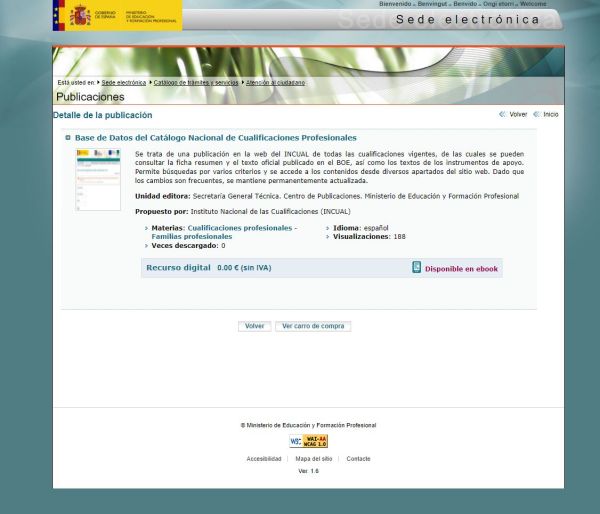 Base de Datos del Catálogo Nacional de Cualificaciones Profesionales